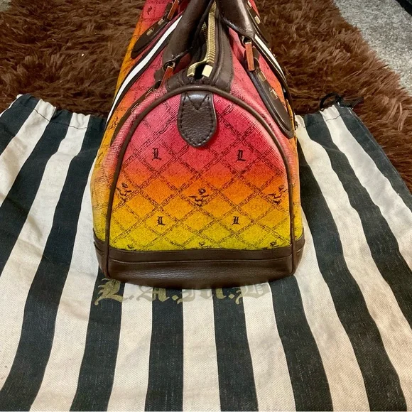 L.A.M.B. Red and Yellow ombré Rasta tote bag - Picture 11 of 12